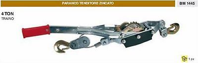 PARANCO VERRICELLO ARGANO MANUALE GANCIO TRAINO 4 TONNELLATE PROFESSIONALE