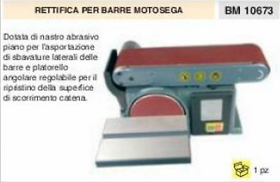 STAZIONE DI RETTIFICA PER BARRE MOTOSEGA a nastro abrasivo PROFESSIONALE