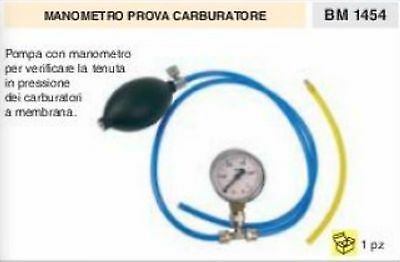 MANOMETRO TEST CARBURATORI sottovuoto vacuum vuoto prova carburatore COMPLETO
