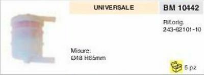 FILTRO BENZINA UNIVERSALE Ø 48 H 65