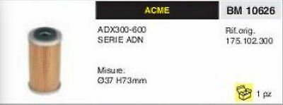 175102300 FILTRO BENZINA ACME ADX300 ADX600 ADN Ø 37 H 73 ADX 300 600