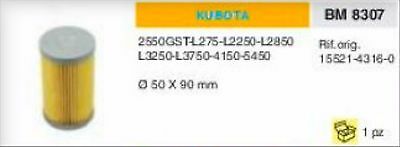 15521-4316-0 FILTRO GASOLIO KUBOTA 2550 275 2250 2850 3250 3750 4150 5450 Ø 50