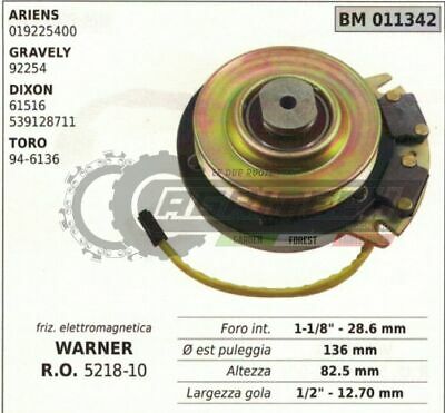 FRIZIONE ELETTROMAGNETICA WARNER 521810 Ø 136mm TRATTORINO RASAERBA