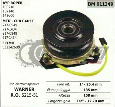 FRIZIONE ELETTROMAGNETICA WARNER 521551 Ø 135mm H 108mm TRATTORINO RASAERBA
