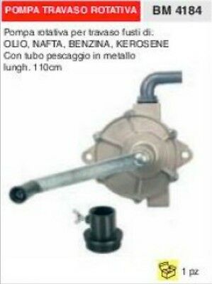 POMPA TRAVASO OLIO BENZINA GASOLIO DIESEL NAFTA KEROSENE CARBURANTE ROTATIVA