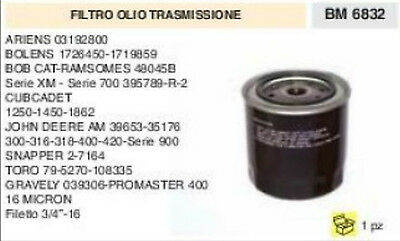 FILTRO OLIO TRASMISSIONE TRATTORINO RASAERBA ARIENS BOLENS BOBCAT CUB CADET TORO