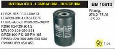 276.2175.36 FILTRO OLIO LOMBARDINI RUGGERINI INTERMOTOR 825 874 930 673 833 ETC