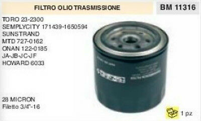 FILTRO OLIO TRASMISSIONE TRATTORINO RASAERBA TORO SEMPLYCITY SUNSTRAND MTD ONAN