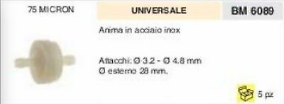 FILTRO CARBURANTE UNIVERSALE Ø 3.2 - Ø 4.8 anima in acciaio INOX