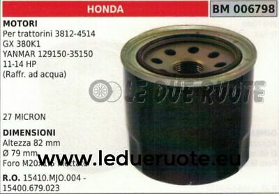 15400679023 FILTRO OLIO MOTORE HONDA GX 380K1 TRATTORINI 3812 4514 YANMAR 11-14