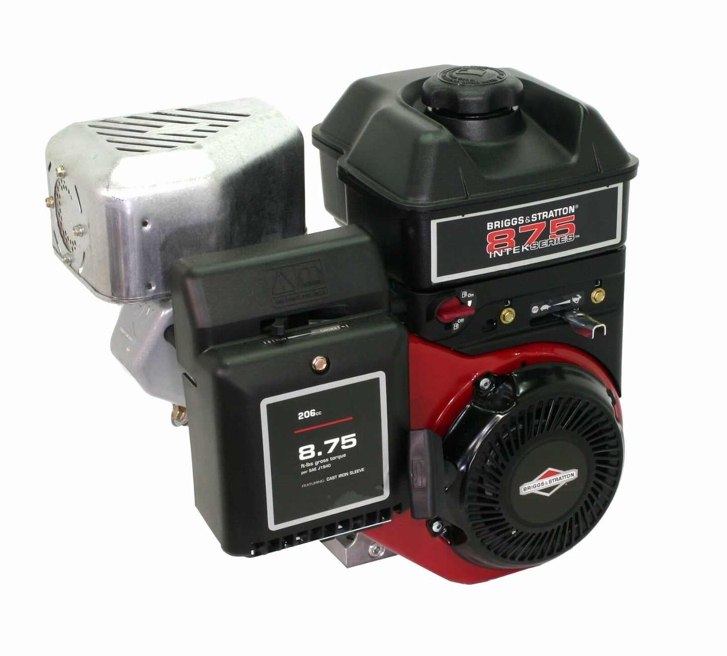 MOTORE BENZINA COMPLETO BRIGGS & STRATTON 6,5HP 196cc INTEK AVVIAMENTO A STRAPPO