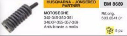 ANTIVIBRANTE MOLLA MOTOSEGA HUSQVARNA PARTNER JONSERED 340 345 350 351 346XP 355