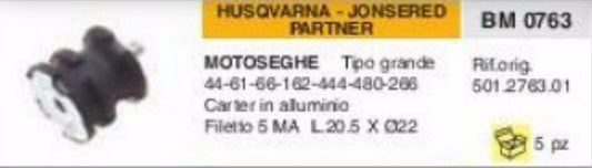 501.2763.01 ANTIVIBRANTE MOTOSEGA HUSQVARNA PARTNER JONSERED 44 61 66 162