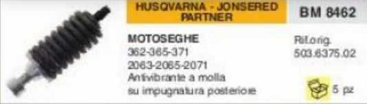 503.6375.02 ANTIVIBRANTE A MOLLA MOTOSEGA HUSQVARNA JONSERED PARTNER 2071