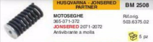 ANTIVIBRANTE A MOLLA MOTOSEGA HUSQVARNA 365 371 372 JONSERED 2071 2072 PARTNER