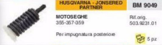 ANTIVIBRANTE MOLLA MOTOSEGA HUSQVARNA PARTNER JONSERED 355 357 359 IMPUGNATURA