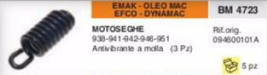 094600101A ANTIVIBRANTE A MOLLA MOTOSEGA EMAK OLEOMAC EFCO DYNAMAC 938 941 942