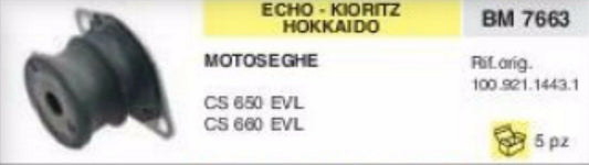 ANTIVIBRANTE MOTOSEGA ECHO KIORITZ HOKKAIDO CS 650 660 EVL CS650EVL CS660EVL