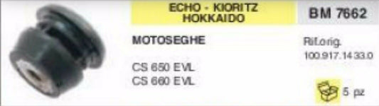 ANTIVIBRANTE MOTOSEGA ECHO KIORITZ HOKKAIDO CS 650 660 EVL CS650EVL CS660EVL