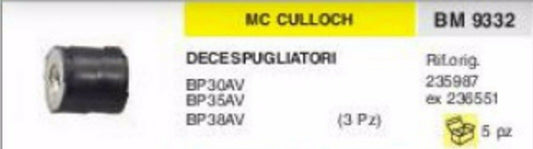 235987 ANTIVIBRANTE DECESPUGLIATORE McCULLOCH BP30AV BP35AV BP38AV BP 30 35 38