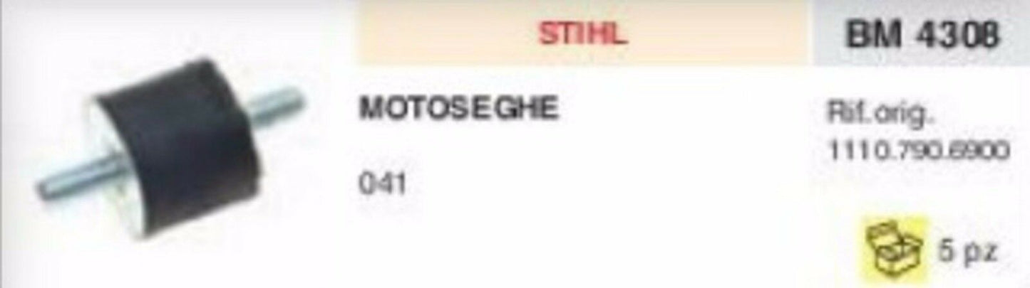 1110.790.6900 11107909600 ANTIVIBRANTE MOTOSEGA STIHL 041  gommino
