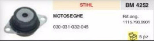 1115.790.9901 ANTIVIBRANTE MOTOSEGA STIHL 030 031 032 045 vibrazione gommino