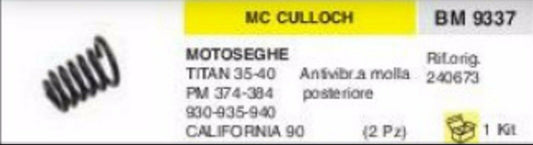240673 ANTIVIBRANTE MOLLA MOTOSEGA McCULLOCH TITAN 35 40 PM 374 384 930 935 940