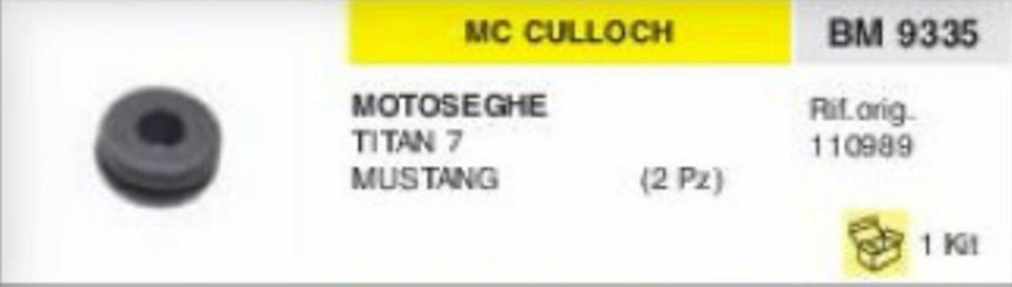 110989 ANTIVIBRANTE MOTOSEGA McCULLOCH TITAN 7 MUSTANG anti vibrazioni vibrante