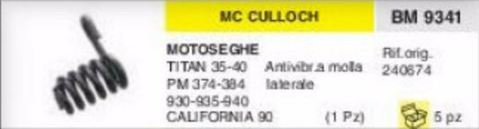 240674 ANTIVIBRANTE A MOLLA MOTOSEGA McCULLOCH TITAN 35 40