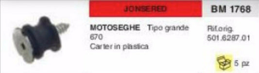 501.6287.01 ANTIVIBRANTE MOTOSEGA JONSERED 670 CARTER IN PLASTICA anti vibrazion