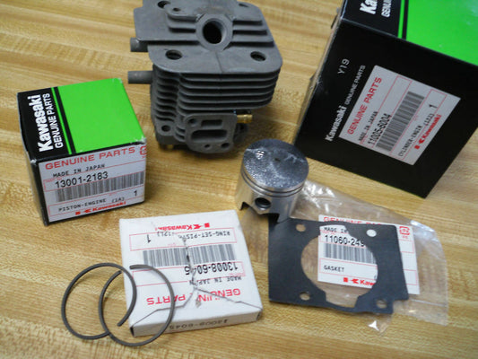 KIT CILINDRO E PISTONE DECESPUGLIATORE KAWASAKI TH34 TH 34 Ø 37mm  ORIGINALE