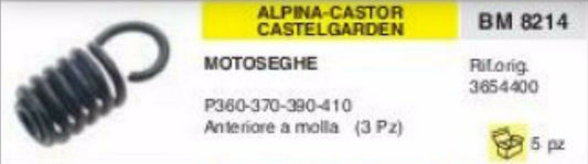 3654400 ANTIVIBRANTE MOTOSEGA ALPINA CASTOR CASTELGARDEN MOLLA P360 P390  8214
