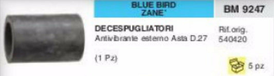 540420 ANTIVIBRANTE ESTERNO DECESPUGLIATORE BLUE BIRD ZANE ASTA Ø 27