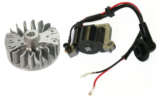 1E40F-5.3 KIT VOLANO + BOBINA DECESPUGLIATORE MOTORE KASEI 43 430 EURO1