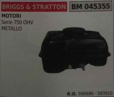 590686 SERBATOIO COMPLETO MOTORE BRIGGS & STRATTON serie 750 OHV in metallo