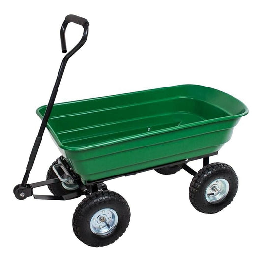 CARRELLO RIMORCHIO 125L 105x63x59 cm CON SPONDA RIBALTABILE cariola carriola