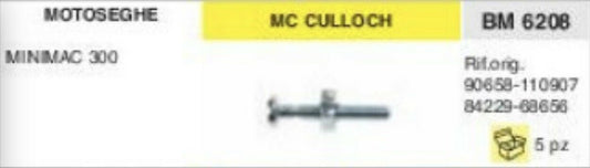 90685 110907 84229 TENDICATENA tendi catena barra MOTOSEGA McCULLOCH MINIMAC 300