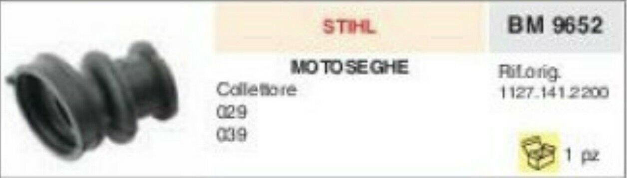 COLLETTORE ASPIRAZIONE FLANGIA TERMICA MOTOSEGA STIHL 029 039 ADATTABILE