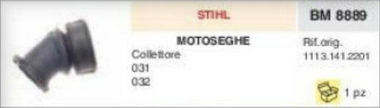 COLLETTORE ASPIRAZIONE FLANGIA TERMICA MOTOSEGA STIHL 031 032 ADATTABILE
