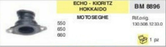 130.508.1233.0 COLLETTORE ASPIRAZIONE MOTOSEGA ECHO KIORITZ HOKKAIDO 550 650 660
