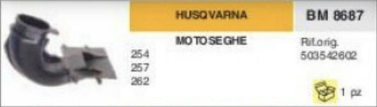 503542602 COLLETTORE ASPIRAZIONE MOTOSEGA HUSQVARNA 254 257 262