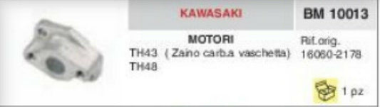 16060-2178 COLLETTORE ASPIRAZIONE FLANGIA TERMICA MOTORE KAWASAKI TH43 TH48