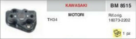 16073-2202 COLLETTORE ASPIRAZIONE FLANGIA TERMICA OROGINALE KAWASAKI TH34 TH 34
