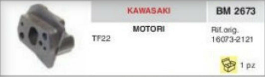 16073-2121 COLLETTORE ASPIRAZIONE FLANGIA TERMICA MOTORE KAWASAKI TF22 TF 22