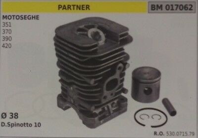 530071579 CILINDRO E PISTONE COMPLETO MOTOSEGA PARTNER 351 370 390 420 Ø 38