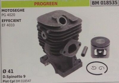 CILINDRO E PISTONE COMPLETO MOTOSEGA PROGREEN PG 4020 EFFECIENT EF 4010 Ø 41