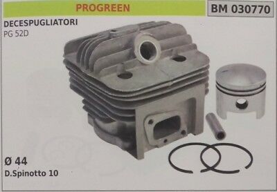 CILINDRO E PISTONE COMPLETO DECESPUGLIATORE PROGREEN PG 52D Ø 44