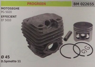CILINDRO E PISTONE COMPLETO MOTOSEGA PROGREEN PG 5020 EFFECIENT EF 5010 Ø 45