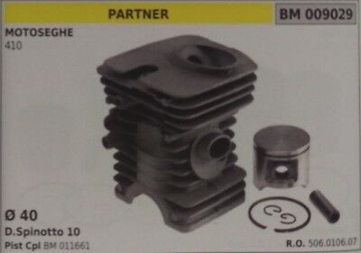 506010607 CILINDRO E PISTONE COMPLETO MOTOSEGA PARTNER 410 Ø 40