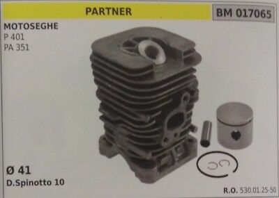 530012550 CILINDRO E PISTONE COMPLETO MOTOSEGA PARTNER P 401 PA 351 Ø 41